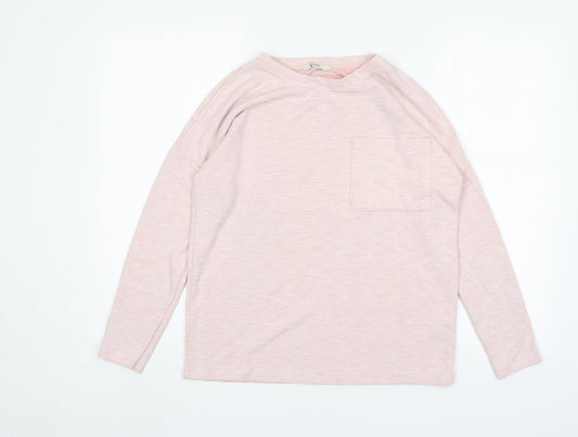 George Womens Pink Round Neck  Polyester Pullover Jumper Size 12