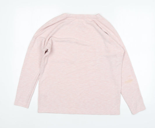 George Womens Pink Round Neck  Polyester Pullover Jumper Size 12