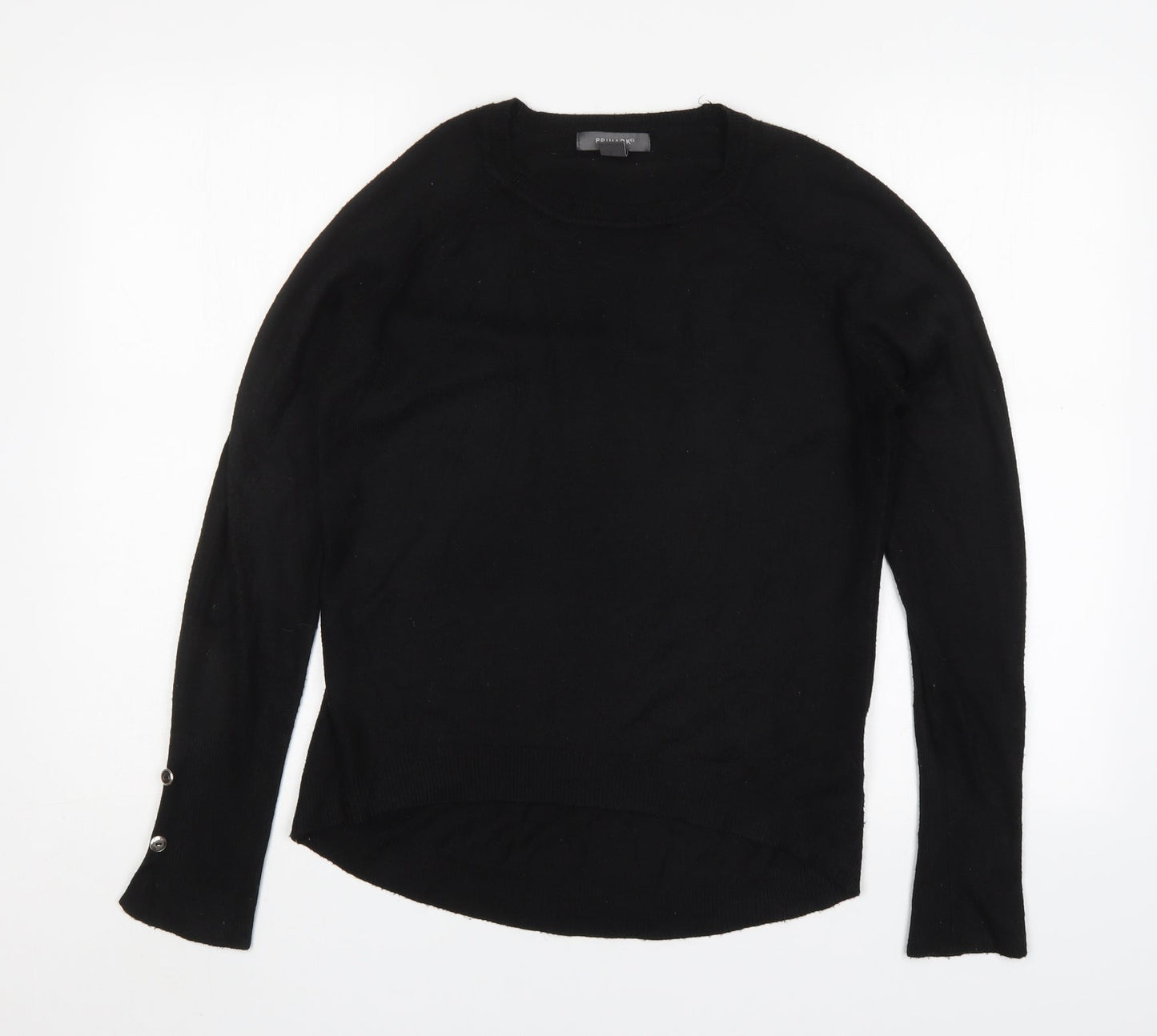 Primark Womens Black Round Neck  Acrylic Pullover Jumper Size XS