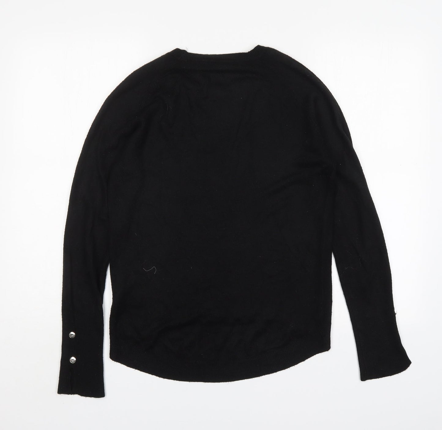 Primark Womens Black Round Neck  Acrylic Pullover Jumper Size XS