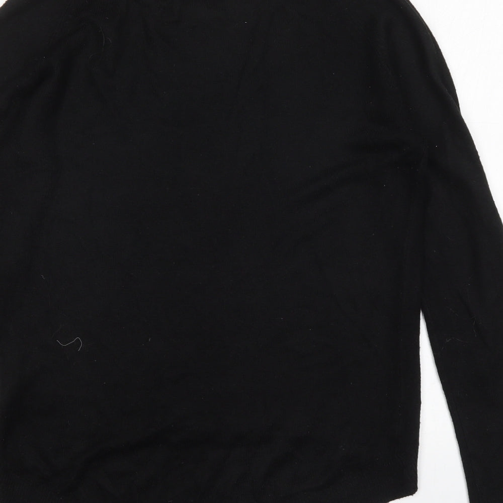 Primark Womens Black Round Neck  Acrylic Pullover Jumper Size XS