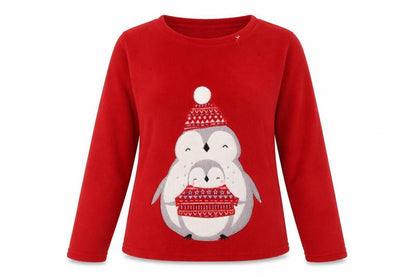 Front view of Matalan women’s red polyester top pyjama top, size S
