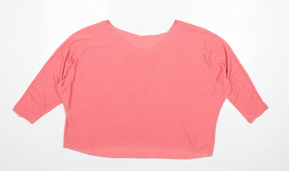 Womens UK Size 8 Preworn Pink Pullover Jumper