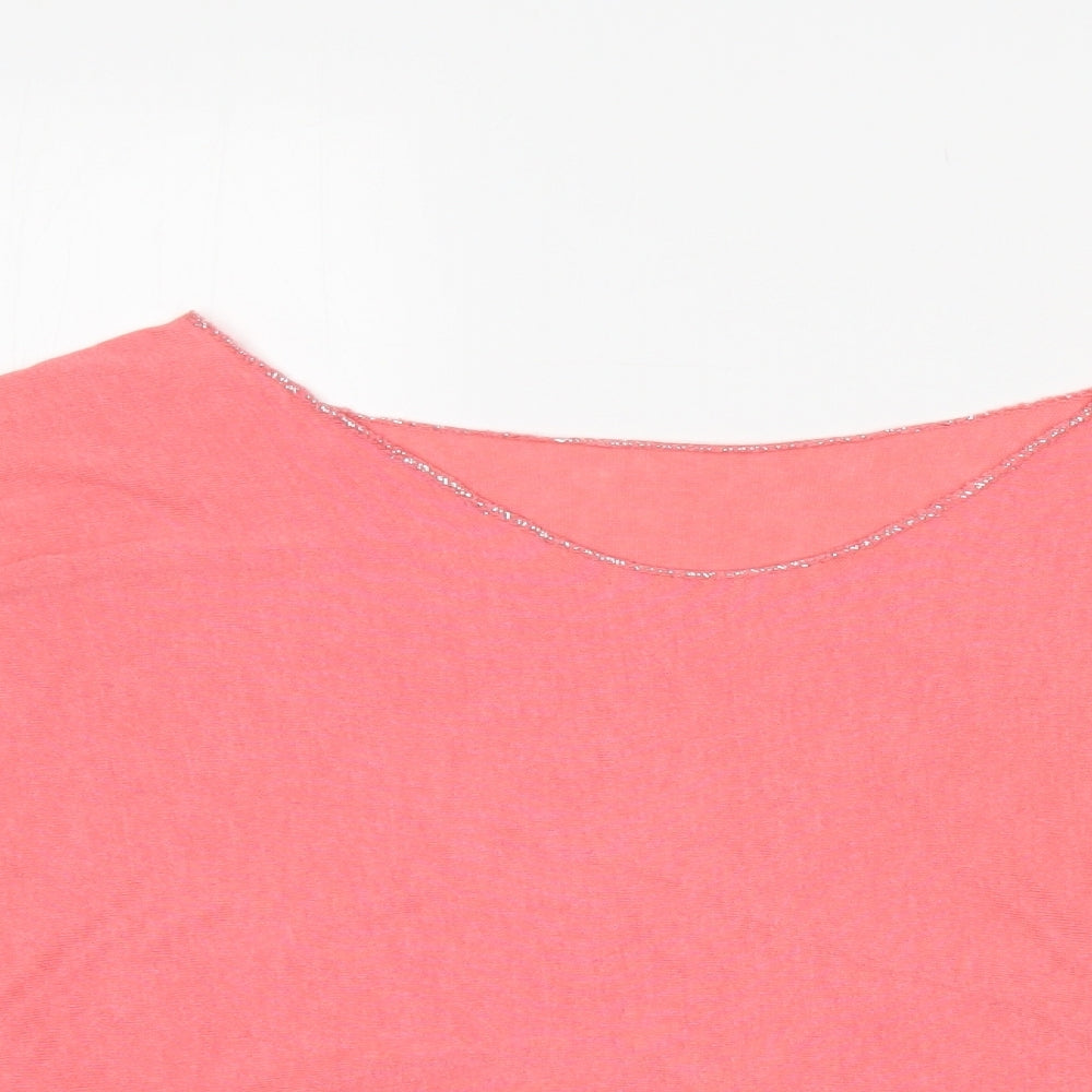 Womens UK Size 8 Preworn Pink Pullover Jumper