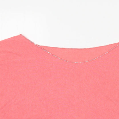 Womens UK Size 8 Preworn Pink Pullover Jumper