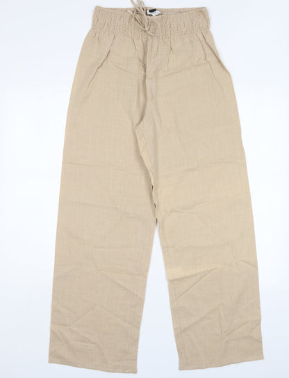 SheIn Womens Beige  Polyester Chino Trousers Size M L30 in Regular