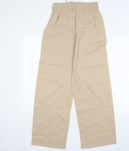 SheIn Womens Beige  Polyester Chino Trousers Size M L30 in Regular