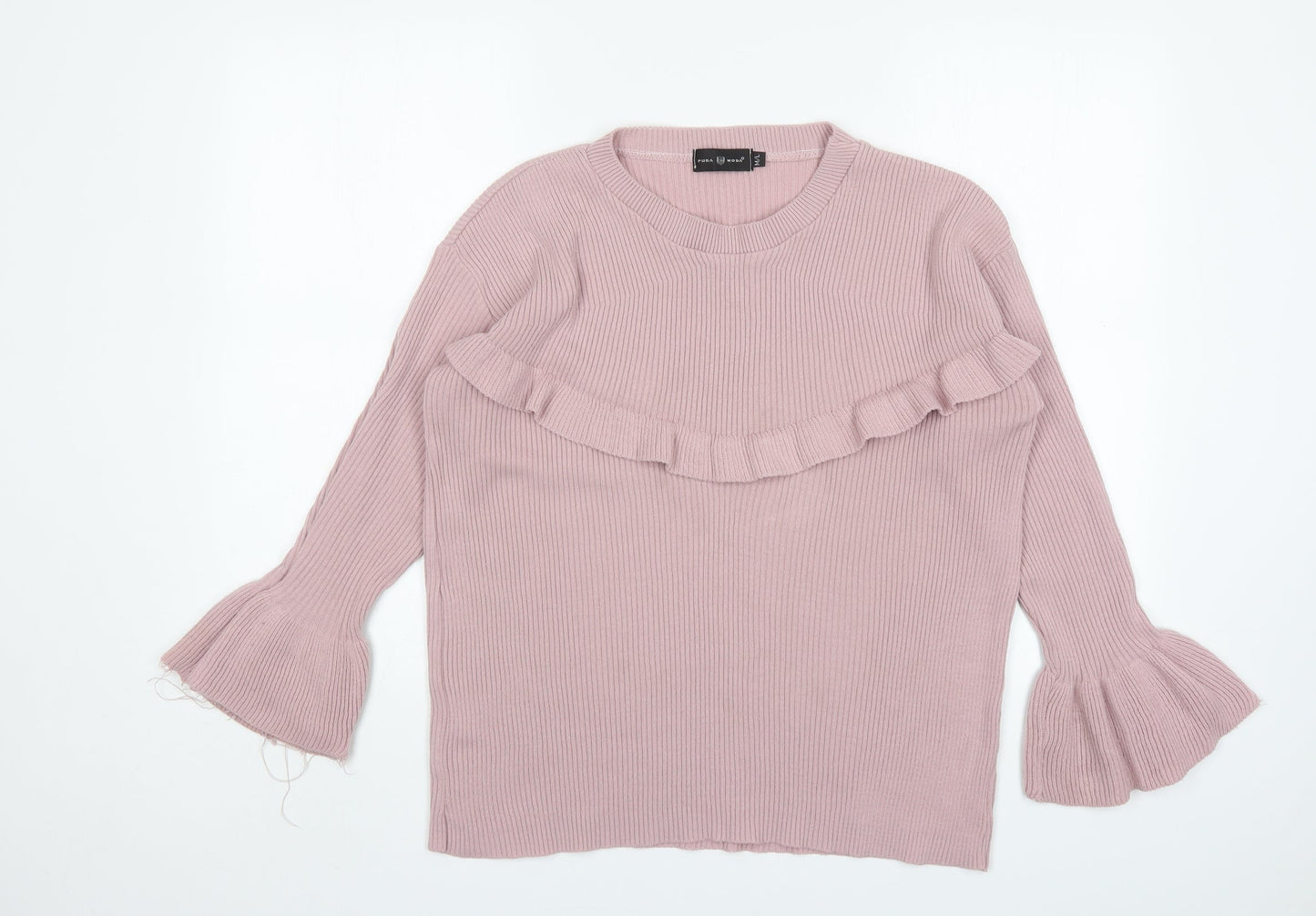 Womens UK Size S Pura Moda Pink Pullover Jumper