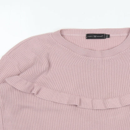 Womens UK Size S Pura Moda Pink Pullover Jumper
