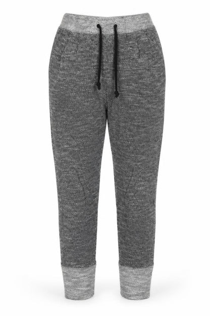 Front view of H&M women’s grey cotton sweatpants, size S, 28-inch leg regular