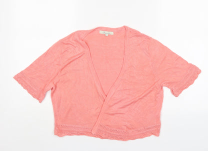 Womens UK Size 16 Peacocks Pink Cardigan Jumper