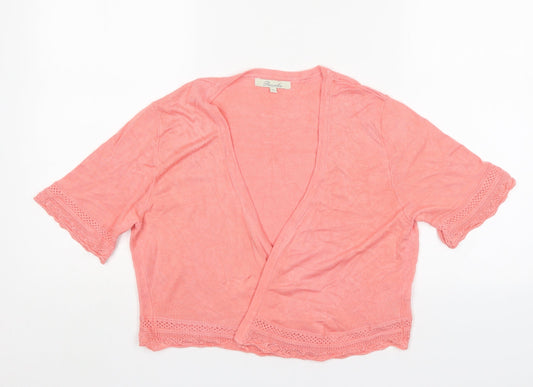 Womens UK Size 16 Peacocks Pink Cardigan Jumper