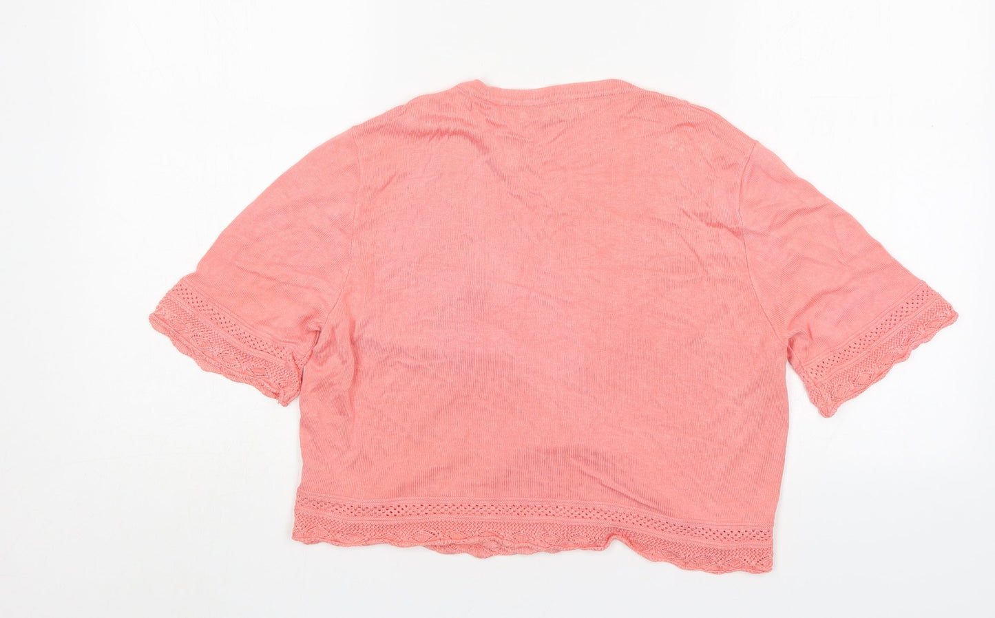 Womens UK Size 16 Peacocks Pink Cardigan Jumper
