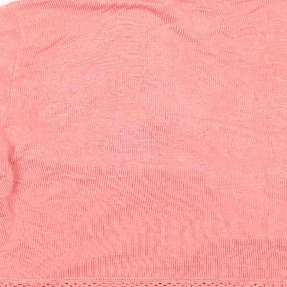Womens UK Size 16 Peacocks Pink Cardigan Jumper