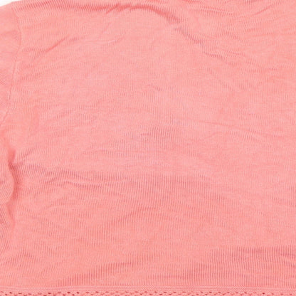 Womens UK Size 16 Peacocks Pink Cardigan Jumper