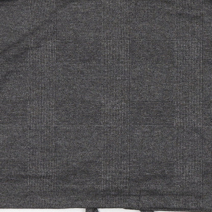 Primark Womens Grey Round Neck Check Polyester Pullover Jumper Size 16