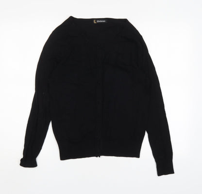 Womens UK Size 14 Kaleidoscope Black Cardigan Jumper