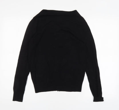 Womens UK Size 14 Kaleidoscope Black Cardigan Jumper