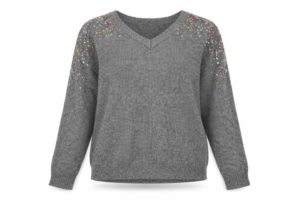 Womens UK Size M George Grey Pullover Jumper