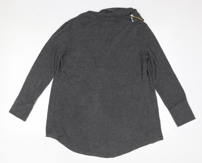 Womens UK Size 8 Caroline Morgan Grey Pullover Jumper