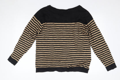 Womens UK Size L Isle Brown Pullover Jumper