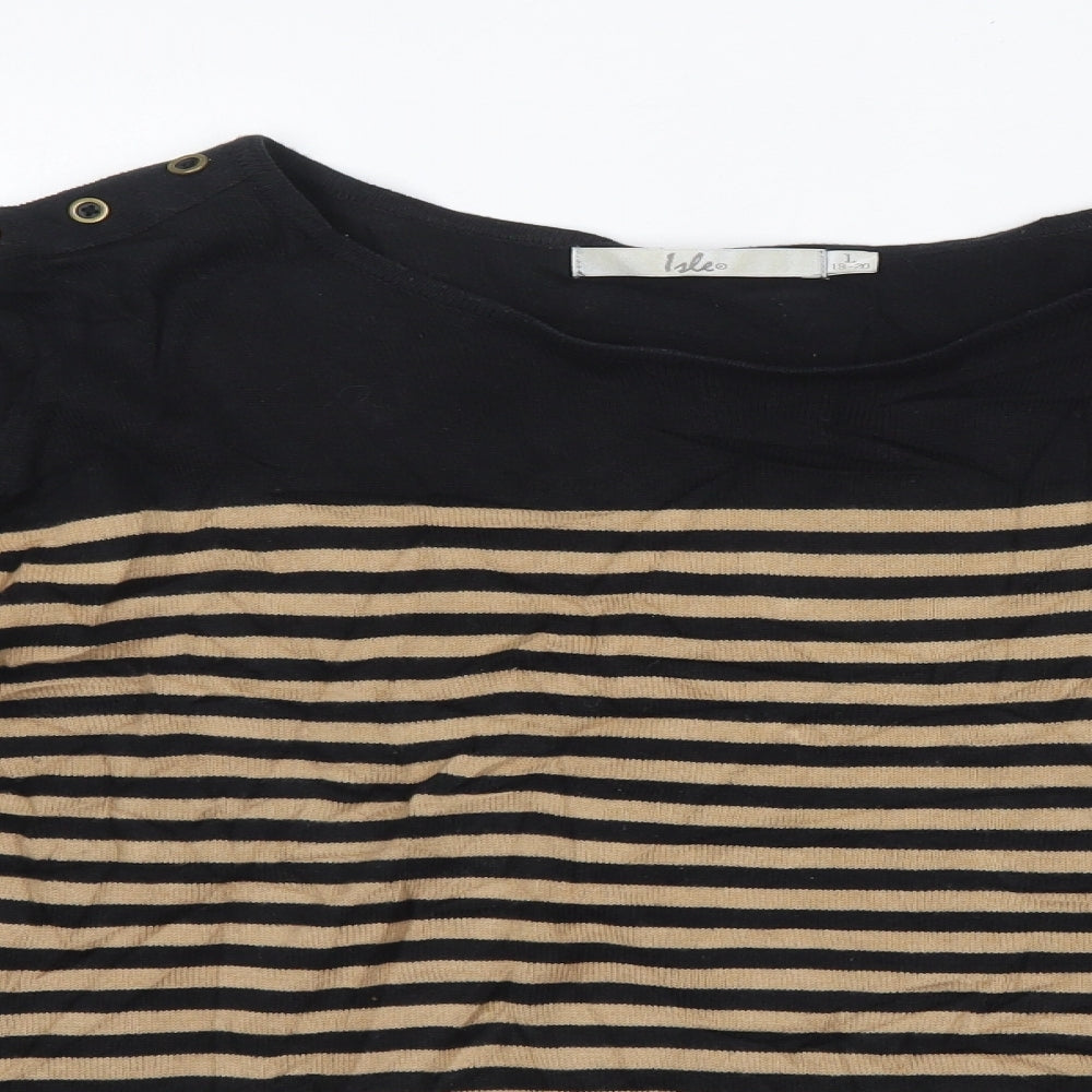 Womens UK Size L Isle Brown Pullover Jumper