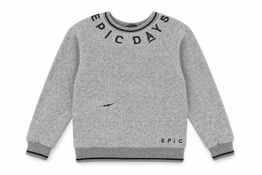 George Boys Grey Round Neck  Cotton Pullover Jumper Size 2-3 Years