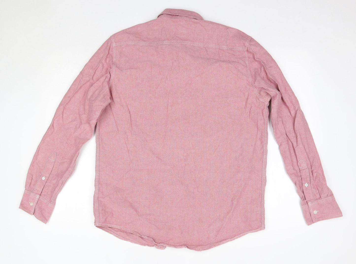 American Rag Mens Pink  Cotton  Button-Up Size M Collared