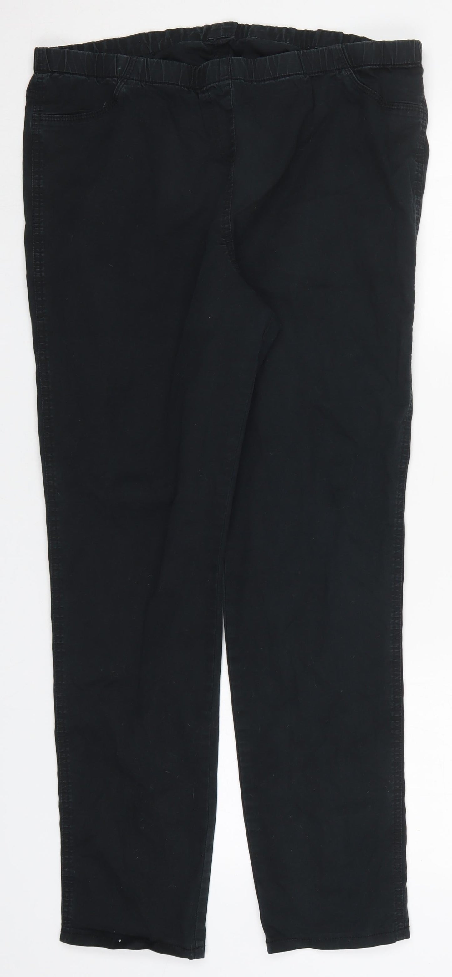 Womens UK Size 16 Marks and Spencer Regular Fit  Black Trousers