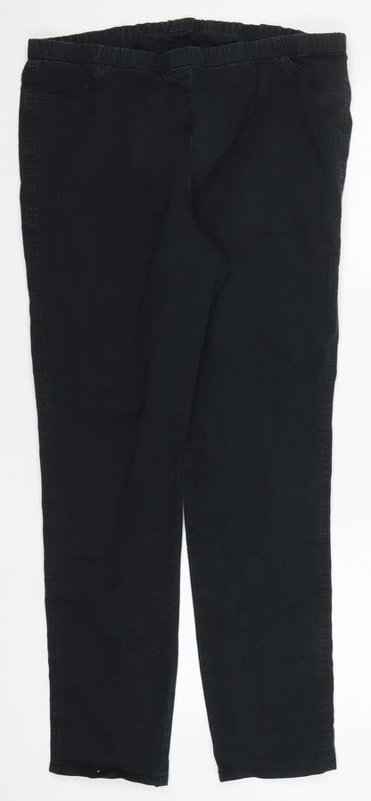 Womens UK Size 16 Marks and Spencer Regular Fit  Black Trousers