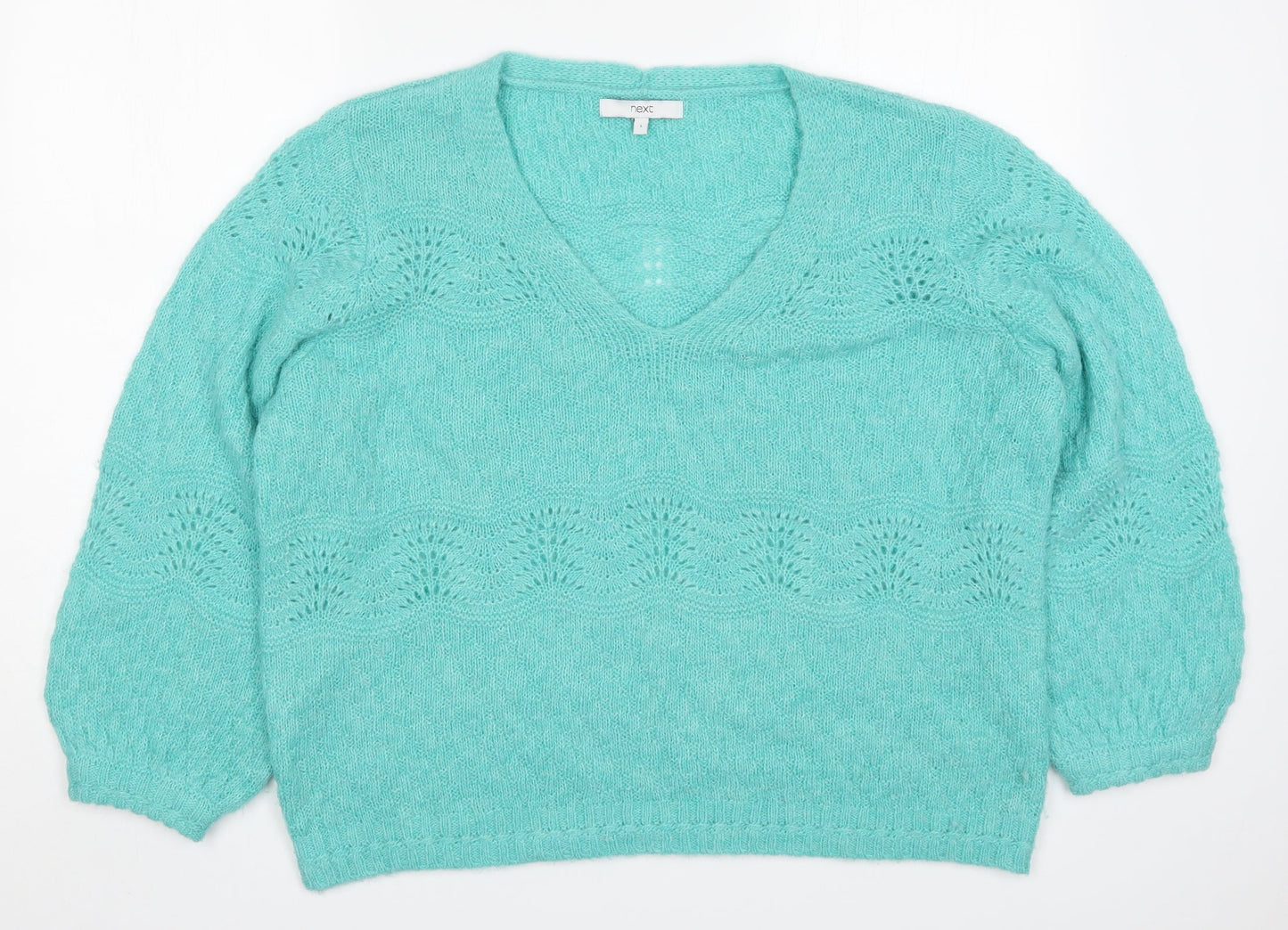 Womens UK Size L NEXT Green Pullover Jumper