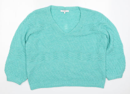 Womens UK Size L NEXT Green Pullover Jumper