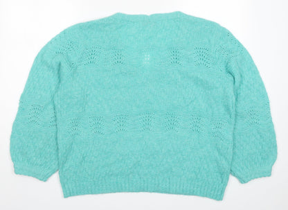 Womens UK Size L NEXT Green Pullover Jumper