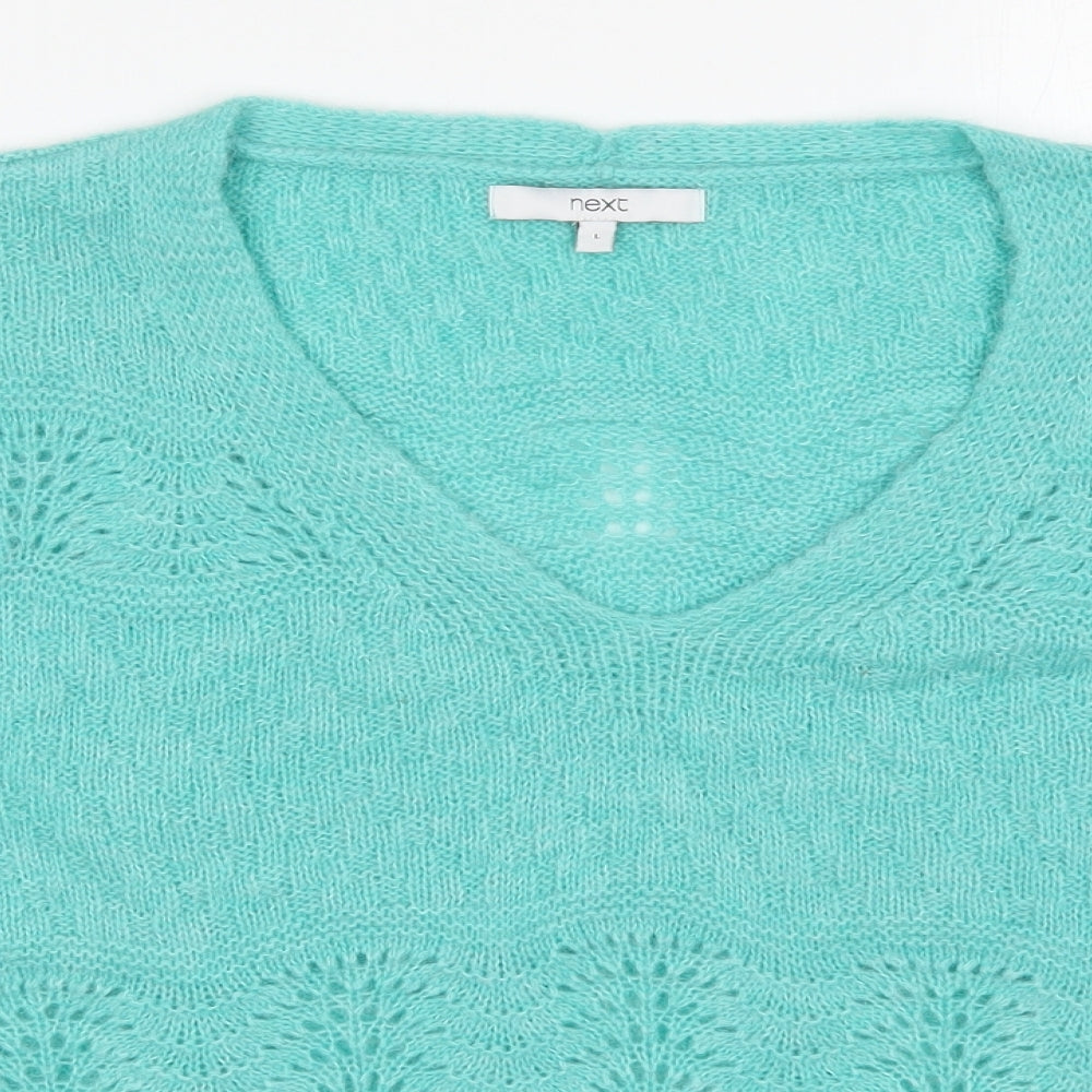 Womens UK Size L NEXT Green Pullover Jumper