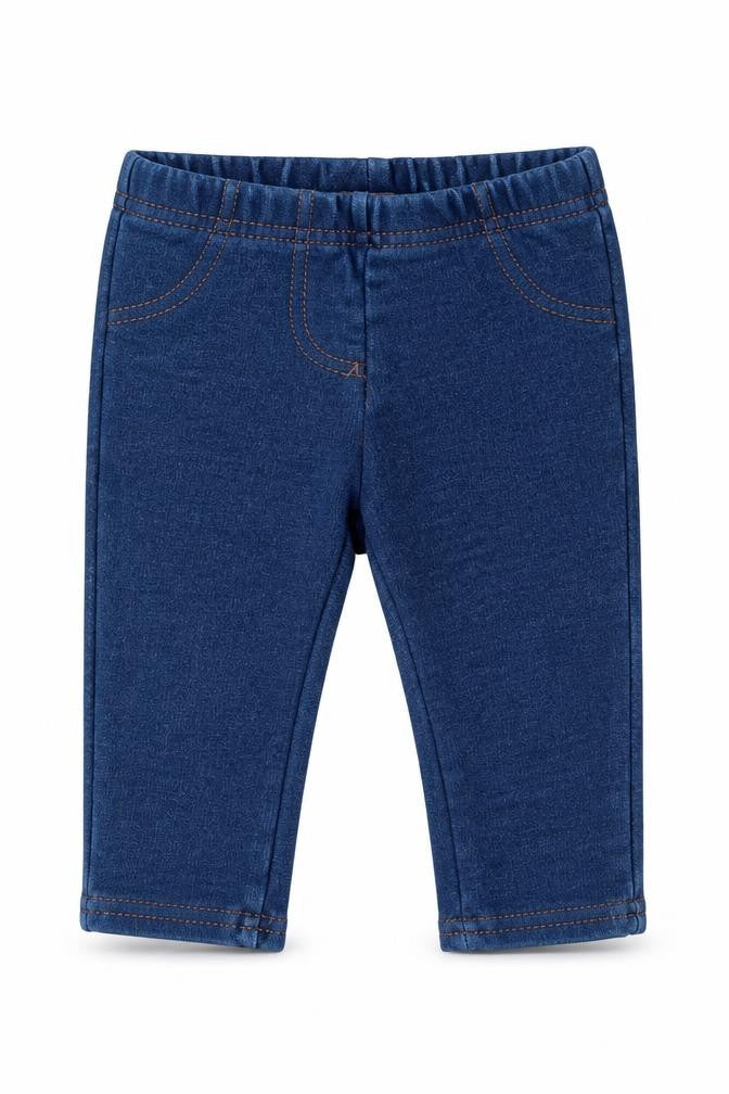 Front view of Primark Baby Blue Cotton Capri Jeans, size 3-6, Months