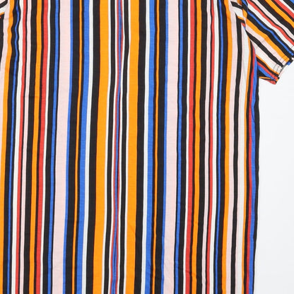I SAW IT FIRST Womens Multicoloured Striped Viscose T-Shirt Dress  Size 6  Round Neck Pullover