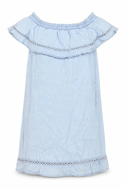 F&F Womens Blue  Lyocell A-Line  Size 10  Off the Shoulder Pullover