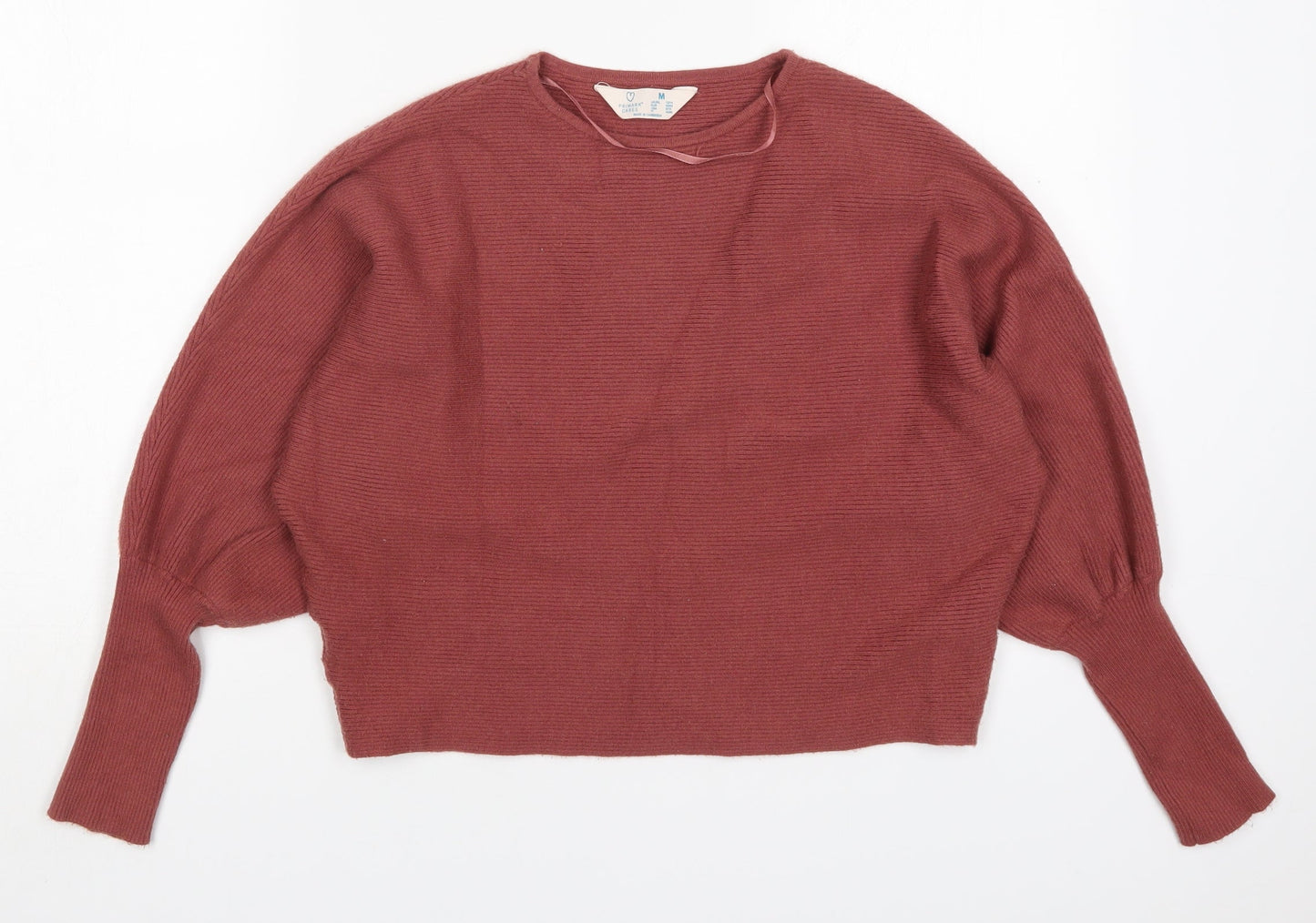 Primark Womens Pink Round Neck  Viscose Pullover Jumper Size 12