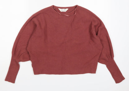 Primark Womens Pink Round Neck  Viscose Pullover Jumper Size 12