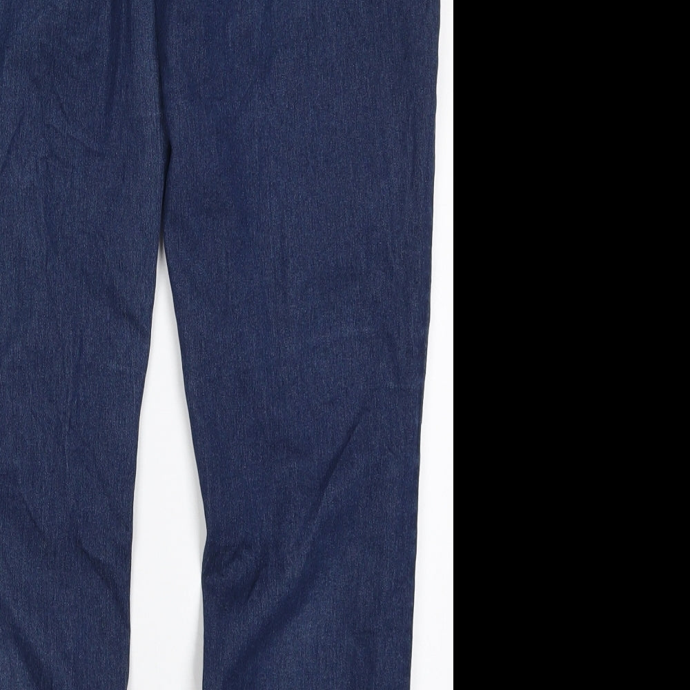 Primark Womens Blue  Cotton Skinny Jeans Size 12 L27.5 in Regular Button