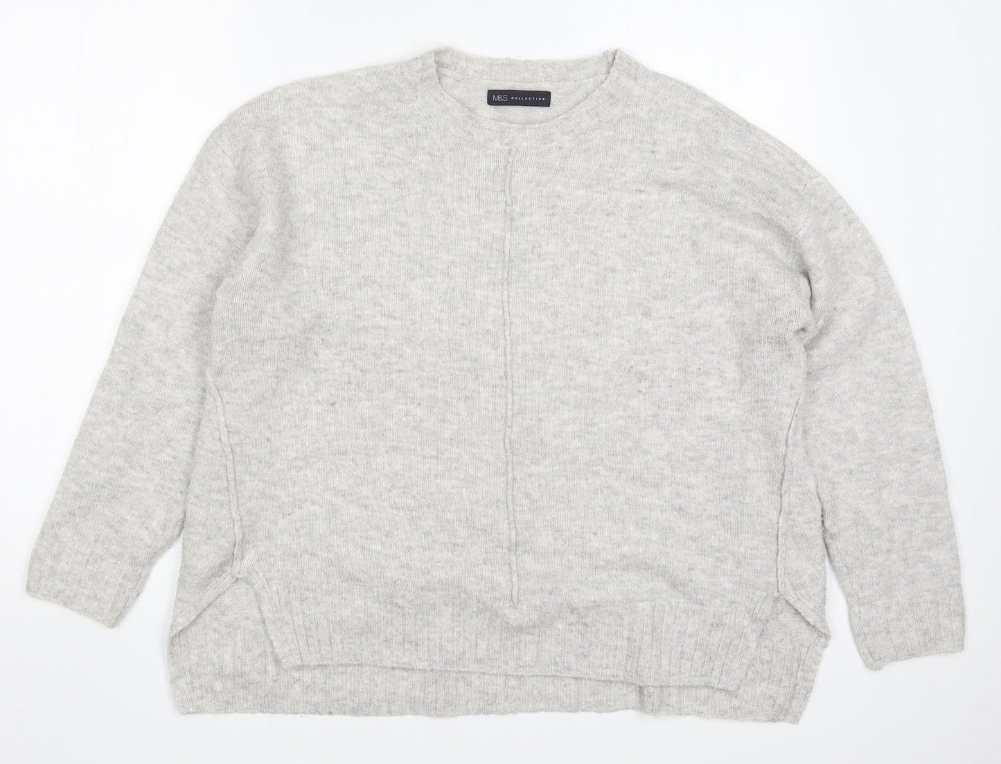 Womens UK Size L Marks and Spencer Grey Pullover Jumper