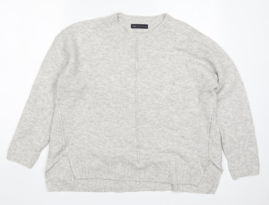 Womens UK Size L Marks and Spencer Grey Pullover Jumper
