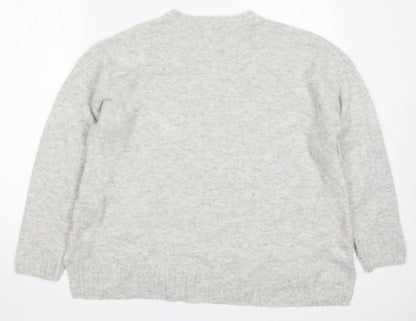 Womens UK Size L Marks and Spencer Grey Pullover Jumper