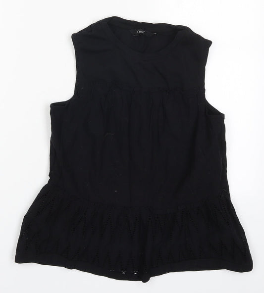 Womens UK Size 6 NEXT Black Basic Tank