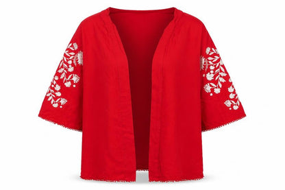 New Look Womens Red Floral  Jacket  Size M