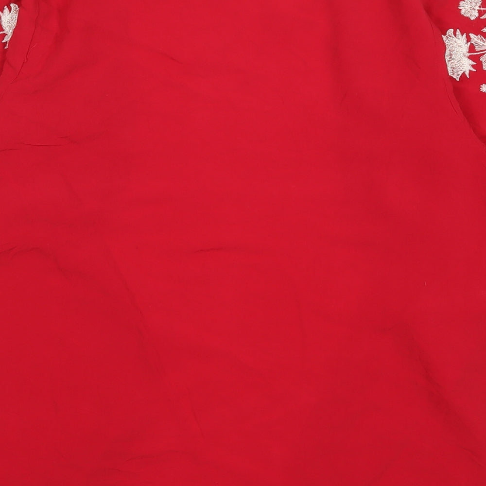 New Look Womens Red Floral  Jacket  Size M