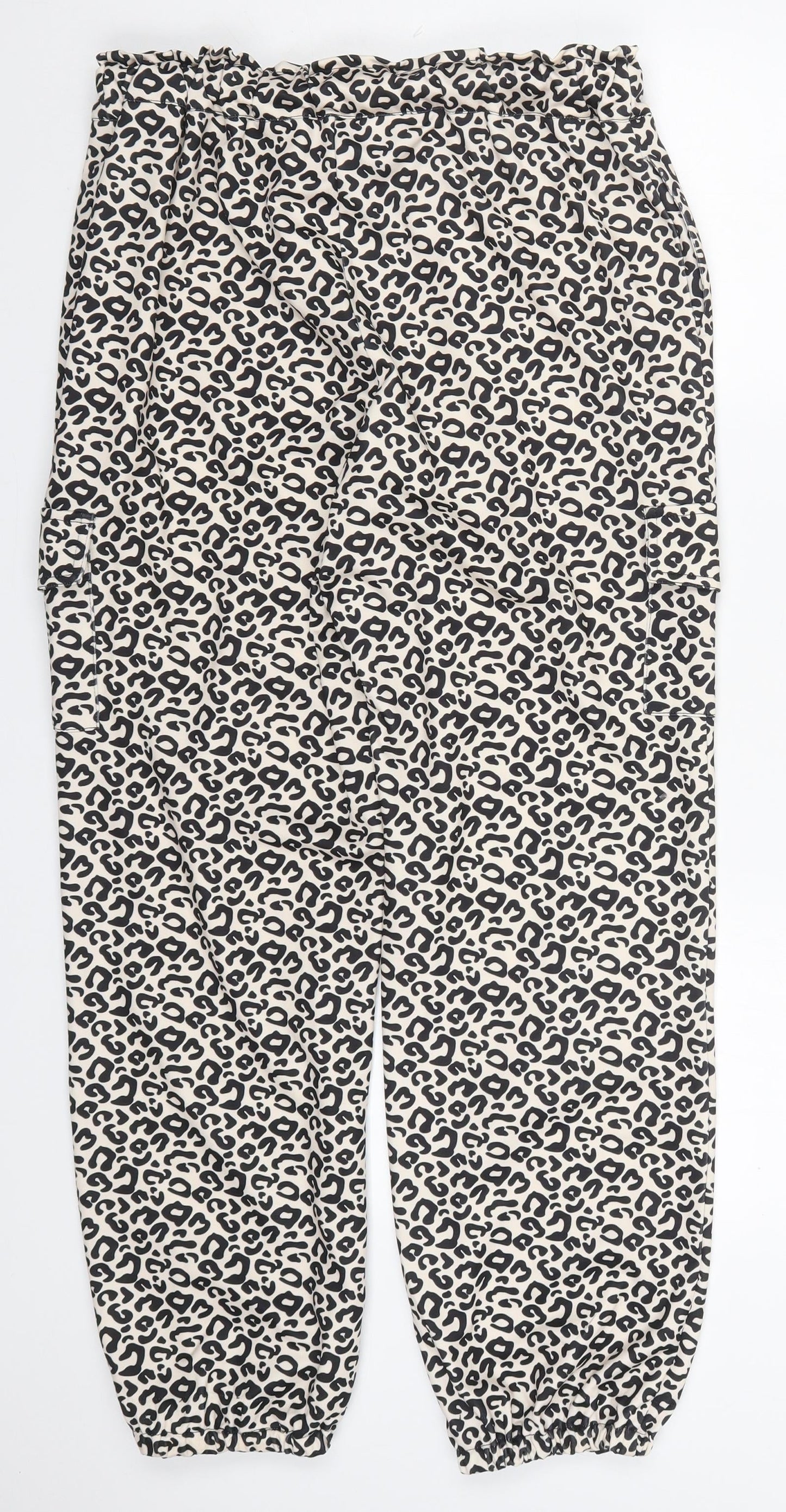 Womens UK Size M Preworn Regular Fit  Beige Trousers