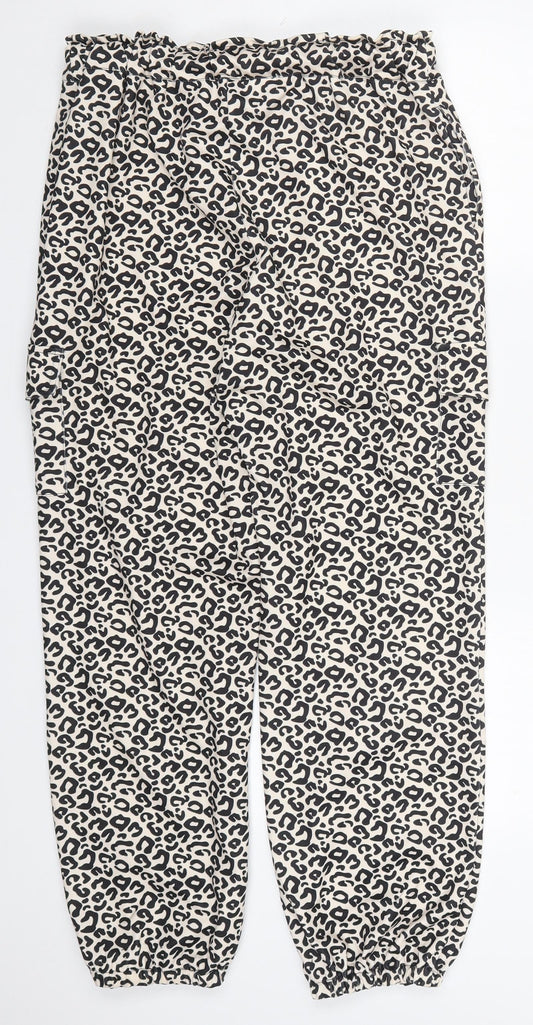 Womens UK Size M Preworn Regular Fit  Beige Trousers