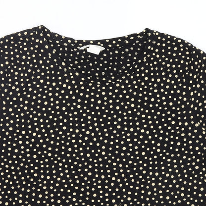 Womens UK Size S H&M Black Basic T-Shirt