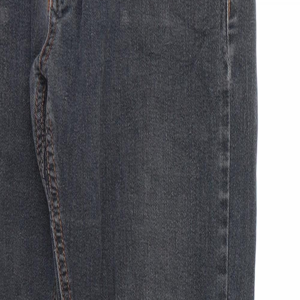 chickster Womens Black  Cotton Straight Jeans Size 12 L27 in Regular